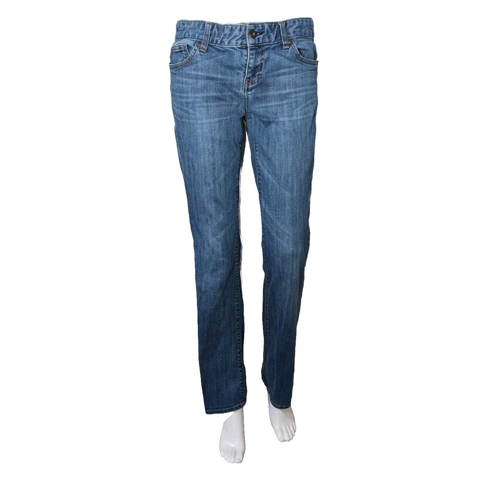Tommy Hilfiger Womens 4 30x30 Blue Modern Bootcut Whiskered Jeans Flap Pockets